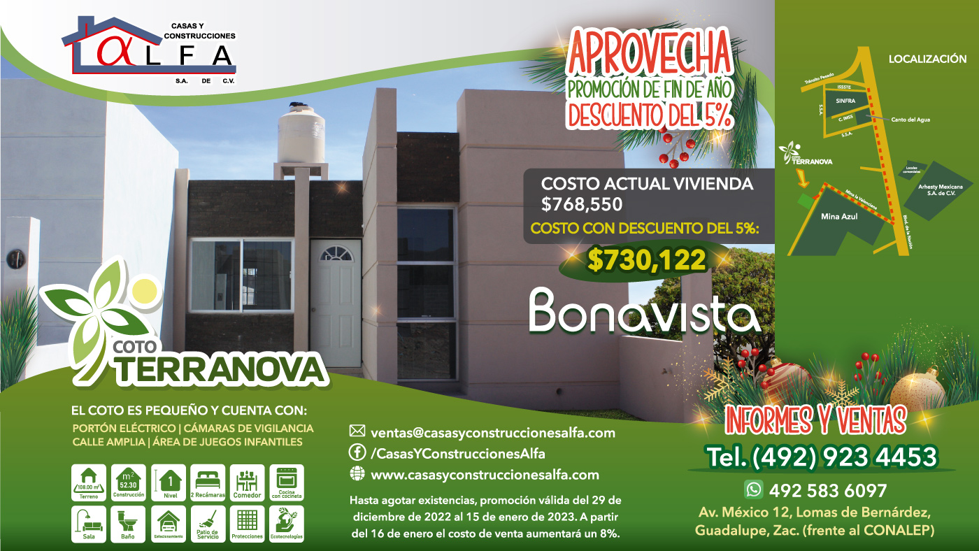 Bonavista - Coto Terranova - Casas y Construcciones Alfa S.A. de C.V.